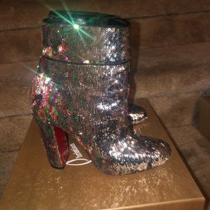 Heel booties red bottoms Christian Louboutin